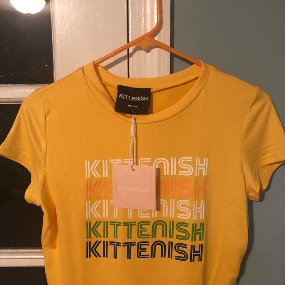 🆕 KITTENISH stretchy fitted crop top ✨BNWT✨ - Picture 2 of 4